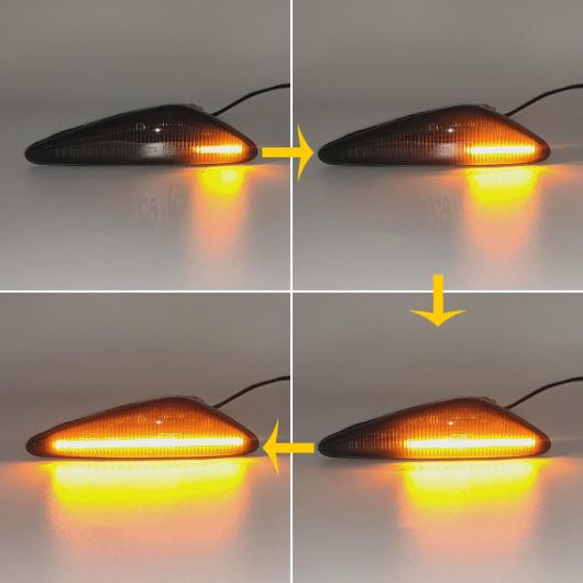 ダイナミック アンバー LED フロント サイドマーカー ライト 適用: マツダ MX-5 MX-6 16-アップ RX8 09-12 日産 ラフェスタ ハイウェイ スター クリアレンズ・スモークレンズ AL-MM-5714 AL_7