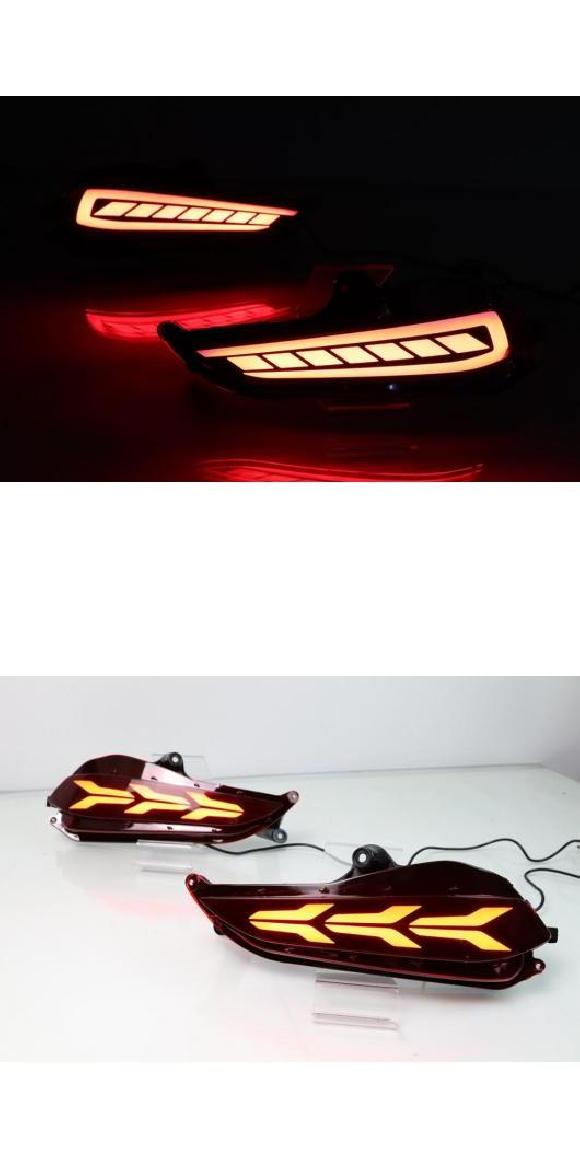 2in1 レッド LED リア バンパー リフレクター ライト 適用: トヨタ ヤリス ヴィッツ 2017 2018 2019 ドライビング ライト ブレーキライト タイプ001・タイプ002 AL-MM-5796 ALの通販は 12,836円