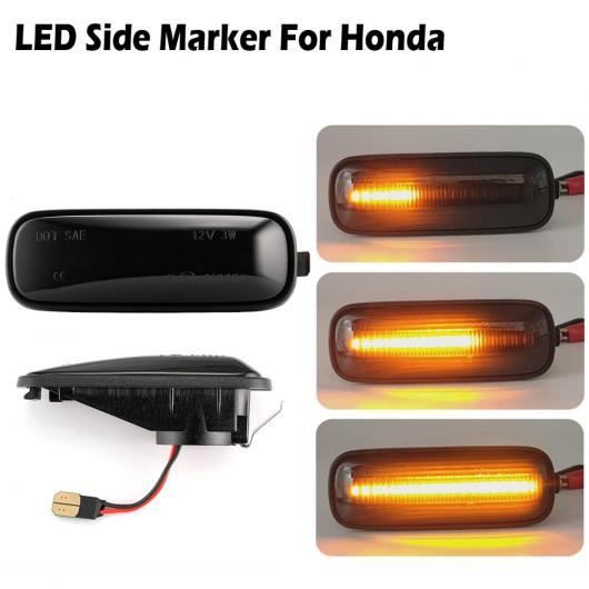 1ペア ダイナミック LED サイドマーカー ライト スモーク ターンシグナルライト サイド ランプ 適用: ホンダ シビック 96-00 バラード ハッチバック セダン 95-99 AL-MM-5812 AL