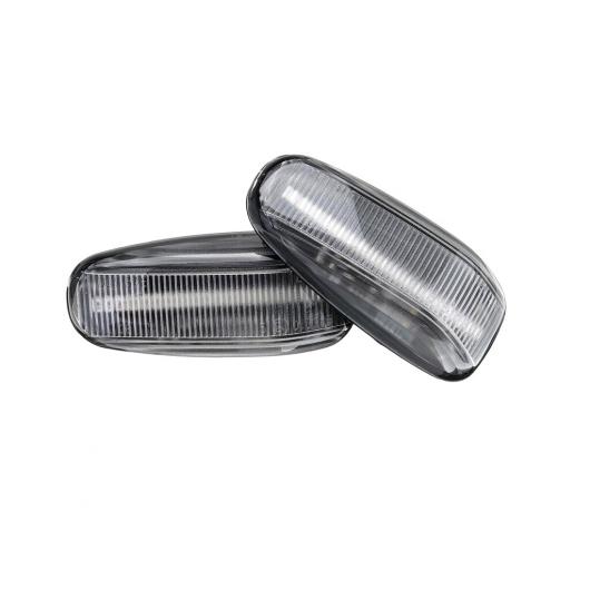 2ピース LED サイドマーカー ライト ダイナミック ターンシグナルライト 適用: ベンツ W124 W163 W210 W202 W140 W638 W208 W414 W670 W901 R129 R170 R171 スモーク・クリア AL-MM-5819 AL_2