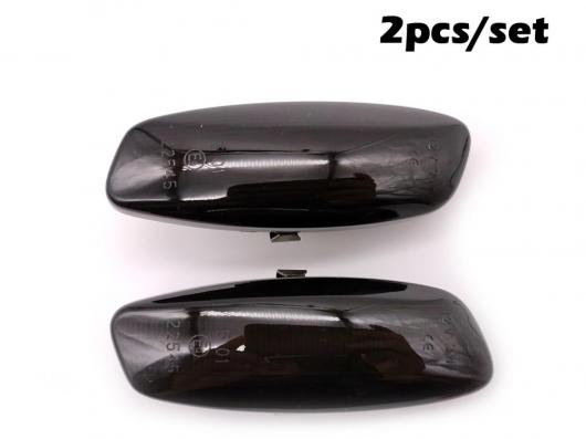 2ピース ダイナミック アンバー LED フロント サイドマーカー ライト 適用: プジョー/PEUGEOT 207 308 3008 5008 RCZ 2006-2015 スモーク・クリア AL-MM-5827 AL_4