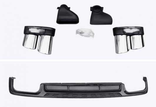 ABS リア バンパー トランク リップ スポイラー ディフューザー エキゾースト チップ 適用: アウディ/AUDI A6 S6 Sライン C8 2019 2020 2021 タイプ009 AL-MM-7848 AL_3