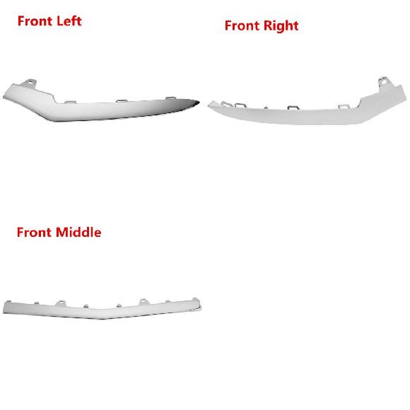 フロント バンパー スプリッタ リップ ディフューザー スポイラー リップ ロワー クローム トリム 適用: メルセデス・ベンツ Eクラス W212 E200 E220 E250 2014-2016 左〜ミドル AL-MM-7890 AL