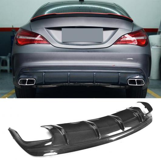 カーボンファイバー リア バンパー ディフューザー リップ 適用: メルセデス・ベンツ C117 W117 CLA200 CLA260 CLA45 AMG 2016-2019 光沢ブラック リア カーボンファイバー 2 AL-MM-7929 AL_3