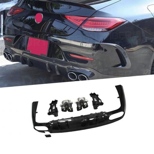 カーボンファイバー リア バンパー ディフューザー 適用: メルセデス・ベンツ CLS クラス C257 CLS260 300 350 450 CLS53 AMG 2019 アップ PP リア ディフューザー CF リア ディフューザー AL-MM-7932 AL_5