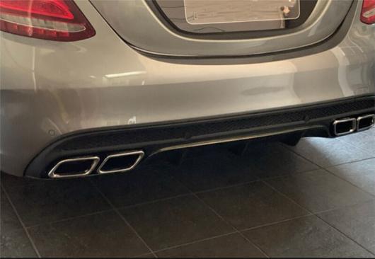 リア バンパー ディフューザー リップ エキゾースト 適用: メルセデス・ベンツ Cクラス W205 4ドア スポーツ C200 C250 C300 C350 C400 ブラック シルバー〜ブラック ブラック AL-MM-7988 AL 外装