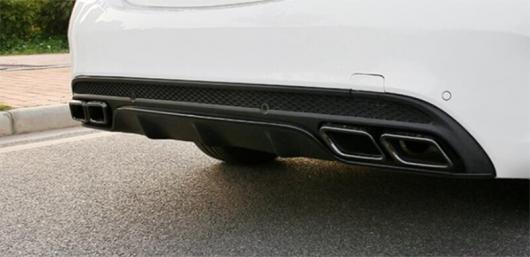 リア バンパー ディフューザー リップ エキゾースト 適用: メルセデス・ベンツ Cクラス W205 4ドア スポーツ C200 C250 C300 C350 C400 ブラック シルバー〜ブラック ブラック AL-MM-7988 AL 外装