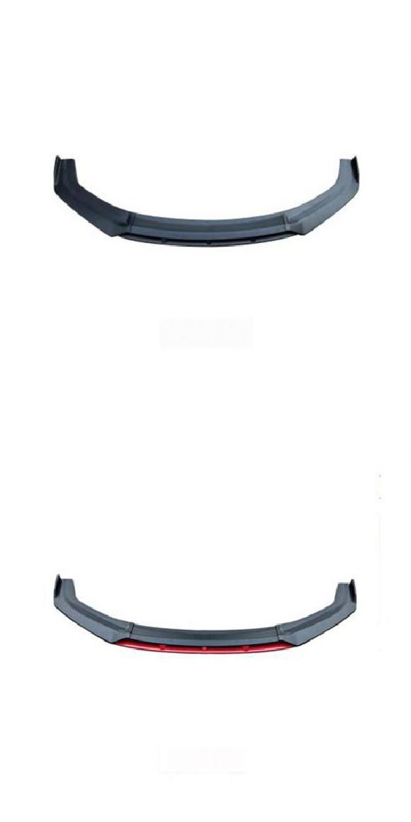 適用: アウディ/AUDI Q3 アクセサリー 3ピース フロント バンパー スプリット リップ ボディ キット スポイラー デフレクター フロント マットブラック・マットブラック レッド AL-MM-8066 ALの通販は