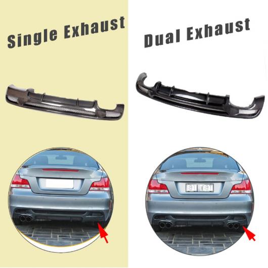 適用: 1シリーズ E82 E88 カーボンファイバー リア バンパー ディフューザー リップ スポイラー BMW E82 E88 Mスポーツ 2ドア シングル エキゾースト・デュアル エキゾースト AL-MM-8167 AL_4