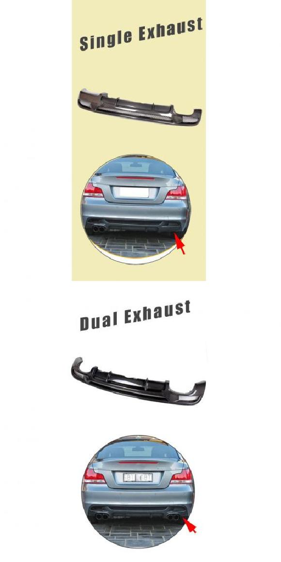 適用: 1シリーズ E82 E88 カーボンファイバー リア バンパー ディフューザー リップ スポイラー BMW E82 E88 Mスポーツ 2ドア シングル エキゾースト・デュアル エキゾースト AL-MM-8167 AL