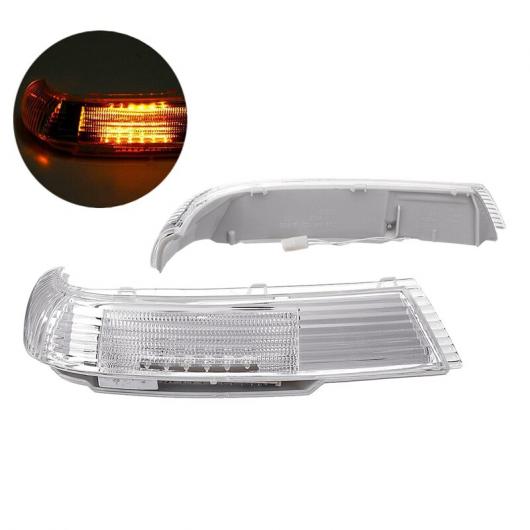 2ピース LED ターンシグナルライト バックミラー ミラー ライト ウインカー インジケーター アンバー 適用: VW トゥアレグ 2003 2004 2005 2006 2007 ブラック AL-MM-8377 AL