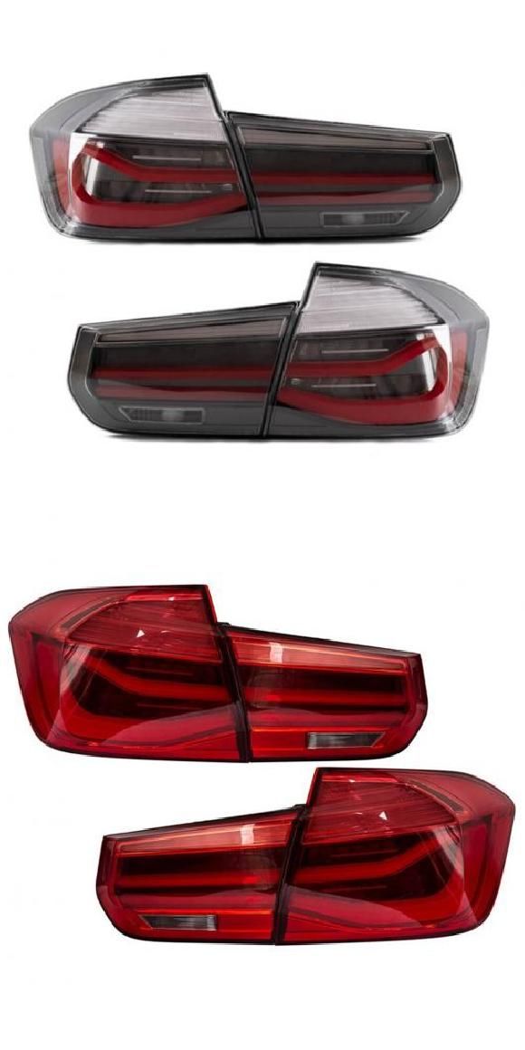 リア テールライト DRL + ウインカー + ブレーキ + リバース LED テール ランプ 適用: BMW M3 F80 2014-2018 BMW F30 3シリーズ テールライト 2012-2019 ブラック・レッド AL-MM-8380 AL