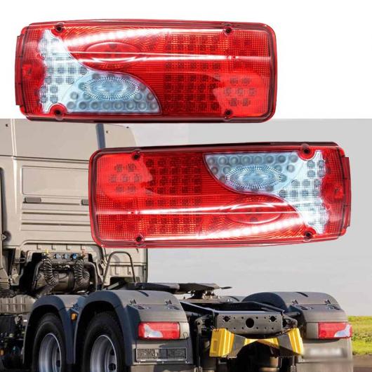 2ピース 24V LED テールライト テールライト リア ブレーキ ライト シグナル ランプ 適用: MAN DAF TGX スカニア メルセデス・ベンツ スプリンター ローリー トレーラー トラック 2ピース AL-MM-8383 AL