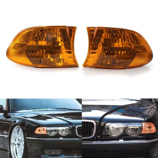ペア アンバー レンズ コーナー ライト ターンシグナルランプ 適用: BMW 7シリーズ E38 1999-2001 左・右 AL-MM-8412 AL_5