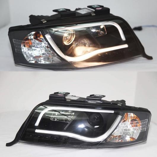 適用: アウディ/AUDI A6 LED ストリップ ヘッドランプ フロント ライト 1997 2000 SN キセノン バルブ イン ロー 2 ピース AL-MM-8571 AL