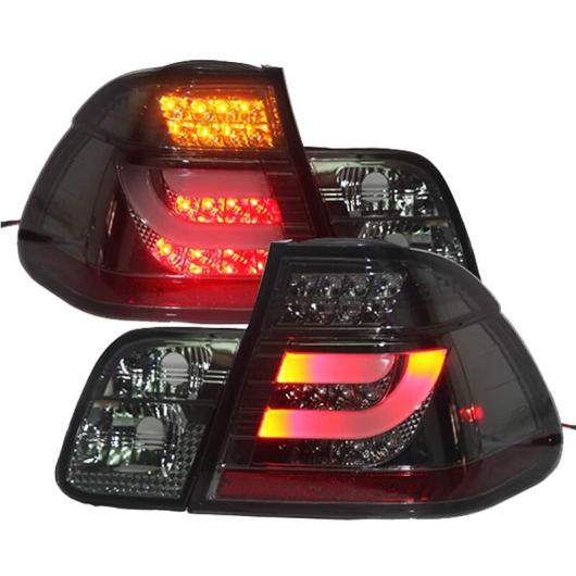 適用: BMW E46 318 320 323 325 330CI 4ドア LED ストリップ テールライト スモーク ブラック バック リア ランプ 2001 2005 SN 4ピース AL-MM-8597 AL