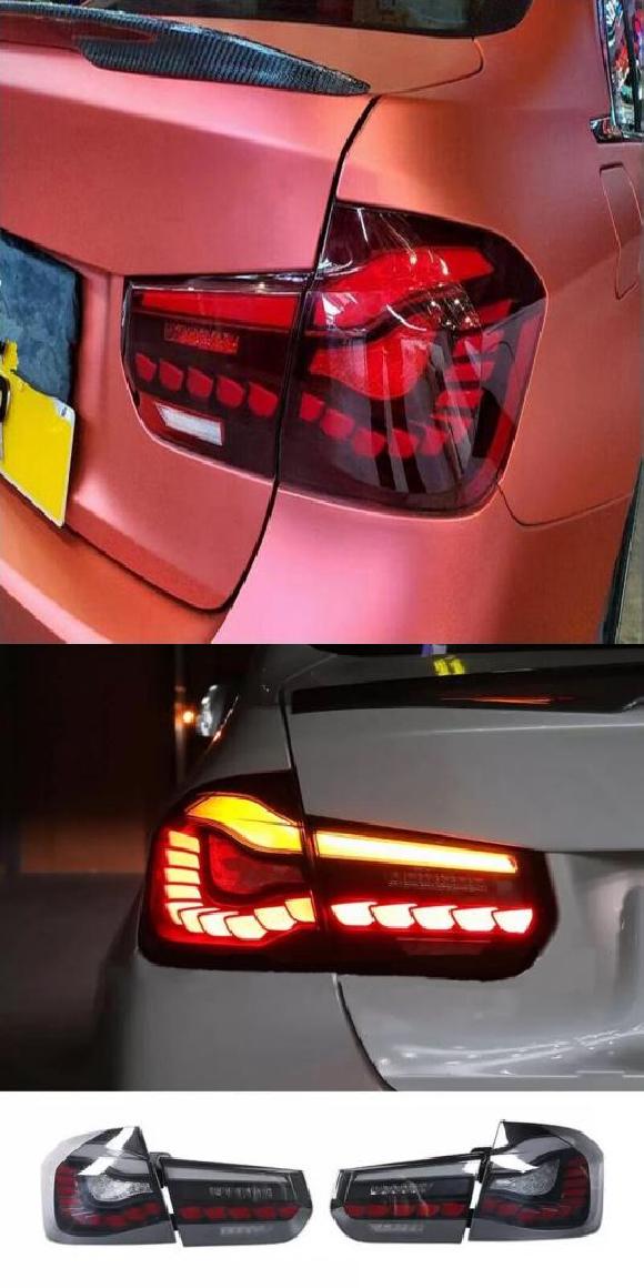適用: BMW F30 F35 3シリーズ テールライト 2012-2018 リア ライト DRL + ウインカー + ブレーキ + リバース LED テール ランプ タイプ 2 レッド・タイプ 2 ブラック AL-MM-8616 AL
