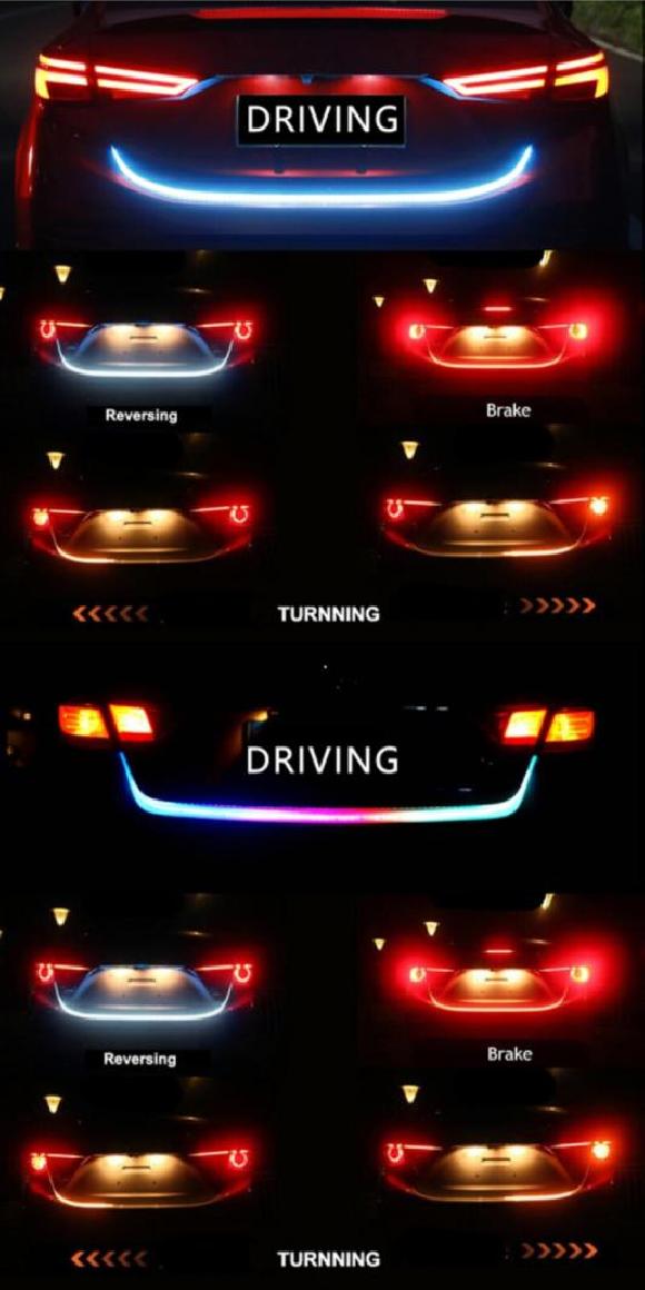 AL 1.2M リア トランク テールライト フレキシブル ダイナミック LED ストリップ ライト 適用: ドライビング アイスブルー・ドライビング カラフル 1.2m・1.5m AL-MM-8638