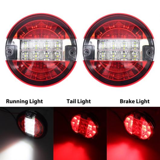 12V-24V 20LED テールライト リア ブレーキ ストップ ライト ターンシグナルランプ ラウンド ハンバーガー バルブ 2ピース レッド ホワイト 1・2ピース レッド イエロー 1 12V-24V AL-MM-8745 AL_2