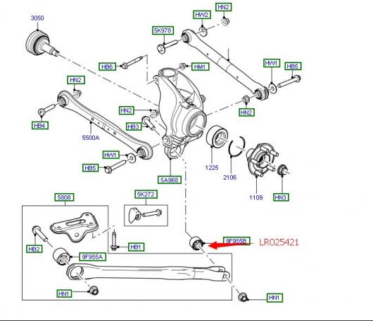 AL LR025421 スタビライザー バー ブッシング 適用: ランド レンジローバー イヴォーク 2012- オート サスペンション ブッシング AL-MM-9068_5