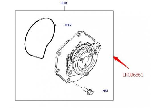 LR006861 ウォーター ポンプ 3.2L ガソリン 適用: フリーランダー 2 2006- オート ウォーター ポンプ アスピレーター AL-MM-9076 AL