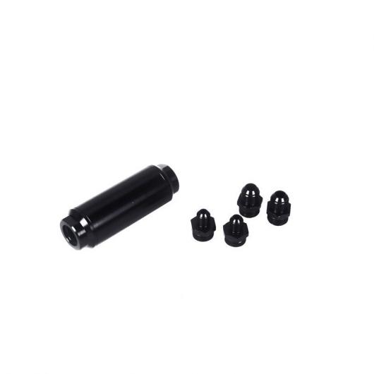 44mm フューエル フィルター 2ピース AN 6 8 アダプタ 60MICRON スチール エレメント ブラック AL-NN-0086 AL_1