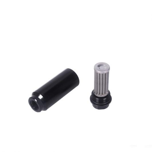 44mm フューエル フィルター 2ピース AN 6 8 アダプタ 60MICRON スチール エレメント ブラック AL-NN-0086 AL_4