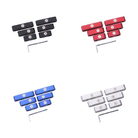 6ピース SBC 350 スパーク プラグ ワイヤー セパレーター ディバイダーアルミニウム 合金 スーツ 7mm 8mm 9.5mm ブラック〜シルバー AL-NN-0130 AL