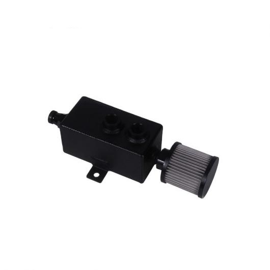 ユニバーサル 1L アルミニウム オイル キャッチ 缶 タンク フューエル タンク ブリーザー＆フィルター ブラック・シルバー AL-NN-0315 ALの通販は