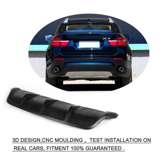 FRP ブラック リア バンパー ディフューザー リップ スポイラー 適用: BMW X6 E71 E72 2008-2014 xDrive 35i 50i ブラック FRP バンパー ディフューザー スポイラー AL-NN-0690 AL_2