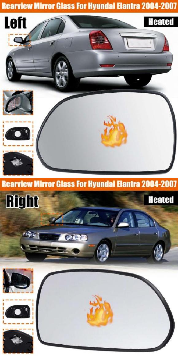 AL 凸面 バックミラー ドア ミラー ガラス 左/右 適用: ヒュンダイ/現代/HYUNDAI エラントラ 2004 2005 2006 2007 XHY-002 1ピース レフト ヒーテッド・1ピース ライト ヒーテッド AL-NN-0949