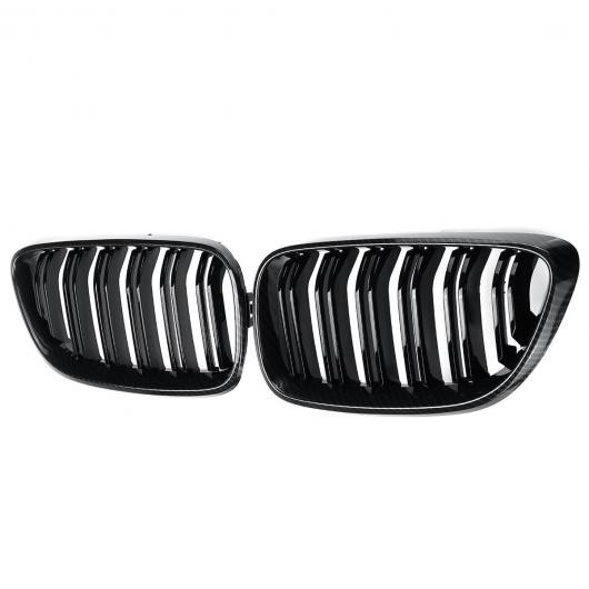 ペア カーボン デュアル ライン スラット フロント グリル 適用: BMW 2シリーズ F22 2012-2018 F23 F24 2014-2018 カーボン 光沢ブラック AL-NN-0975 ALの通販は