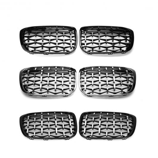 2ピース フロント ひし形 スタイル グリル 適用: BMW F48 F49 X1 2016 2017 2018 2019 レーシンググリル 光沢ブラック 01 AL-NN-1009 ALの通販は