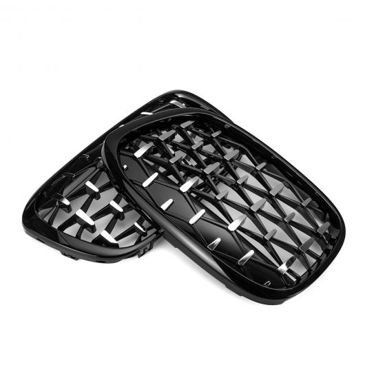 2ピース フロント ひし形 スタイル グリル 適用: BMW F48 F49 X1 2016 2017 2018 2019 レーシンググリル 光沢ブラック 01 AL-NN-1009 ALの通販は
