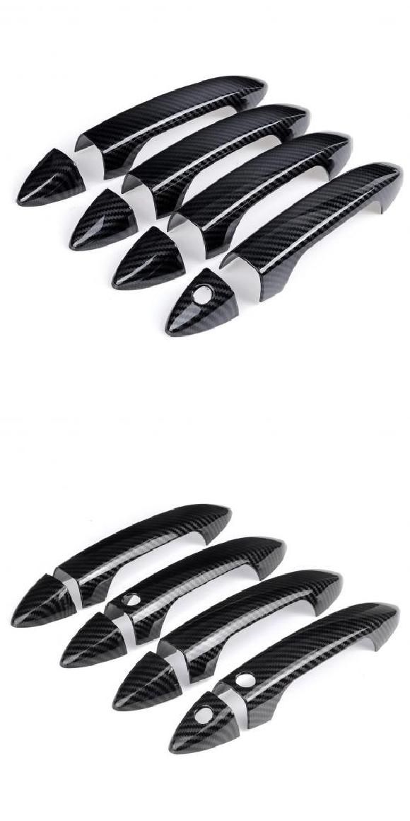 アウター ドア ハンドル カバー トリム カーボン ブラック 適用: ホンダ アコード 9th 2013 2014 2015 2016 2017 キーレス ホールなし・キーレス ホール AL-NN-1086 AL
