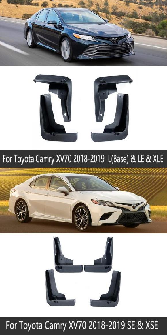 マッド ガード フラップ 泥よけ 4ピース フロント リア 適用: トヨタ カムリ 2018〜2019 XV70 適用: L ベース LE XLE・適用: SE XSE AL-NN-1929 AL