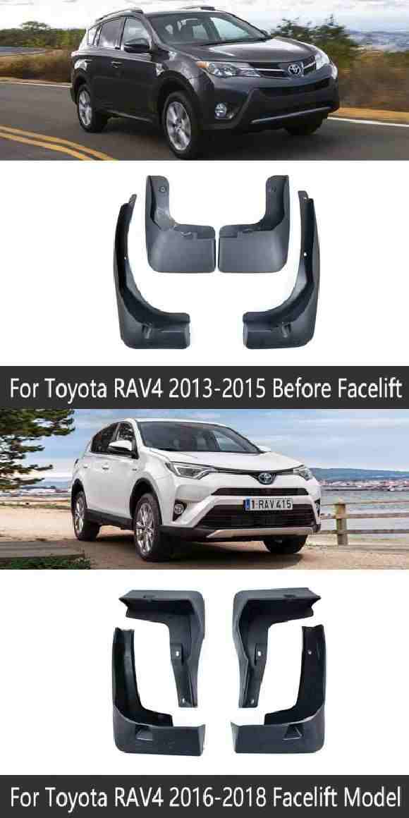 マッド ガード フラップ 泥よけ 適用: トヨタ RAV4 RAV 4 XA40 40 2013〜2018 2014 2015 2016 2017 第4世代 適用: フェイスリフト・適用: フェイスリフト モデル AL-NN-2239 AL