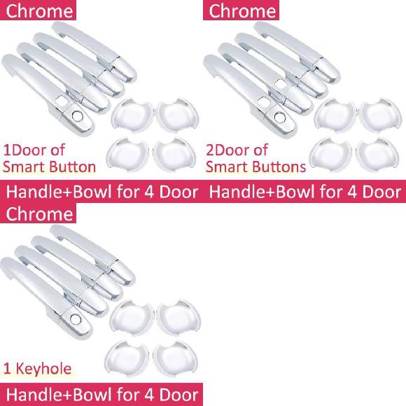 クローム ハンドル カバー トリム セット 適用: トヨタ カローラ E120 E130 2001〜2006 ステッカー 2002 2003 2004 2005 1スマートボタン〜スマートボタンなし AL-NN-2328 ALの通販は