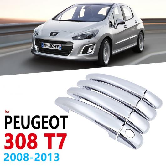 クローム ハンドル カバー トリム 適用: プジョー/PEUGEOT 308 T7 308SW SW CC RCZ 2008〜2013 ステッカー 2009 2010 2011 2012 ハンドルボウル 2ドア AL-NN-2337 AL_5