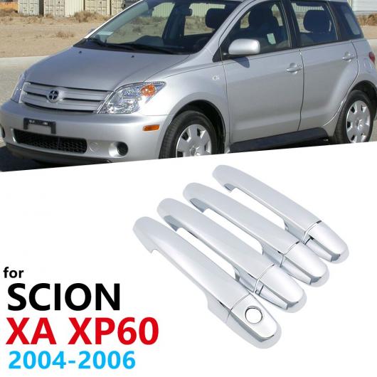 クローム 光沢 サイド エクステリア トリム セット 4ドア ハンドル カバー 適用: サイオン/SCION XA XP60 2004 2005 2006 ステッカー 1キーホール 4ドア・2キーホール 4ドア AL-NN-2442 AL_5