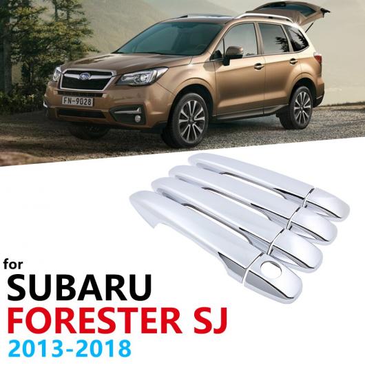 クローム サイド ドア ハンドル カバー トリム 適用: スバル フォレスター SJ MK4 2013〜2018 ステッカー 2014 2015 2016 キーレス エントリー AL-NN-2457 AL