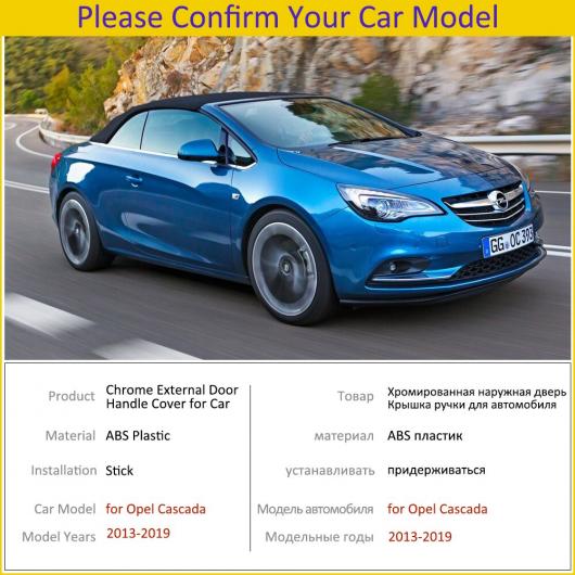 4ピース クローム ハンドル シルバー 光沢 カバー トリム 適用: オペル/OPEL カスケーダ カブリオ ビュイック/BUICK ボクスホール/VAUXHALL 2013〜2019 ステッカー 2014 AL-NN-2507 AL_2