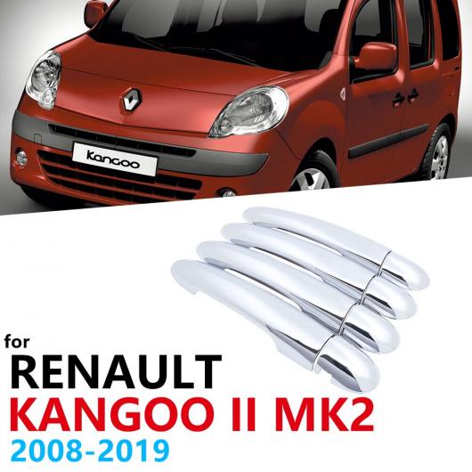 適用: ルノー/RENAULT カングー II MK2 2 2008〜2019 クローム エクステリア トリム セット 4ドア ハンドル カバー ステッカー 2009 2010 2011 ボタンなし 4ドア〜4ボタン 4ドア AL-NN-2513 AL_5