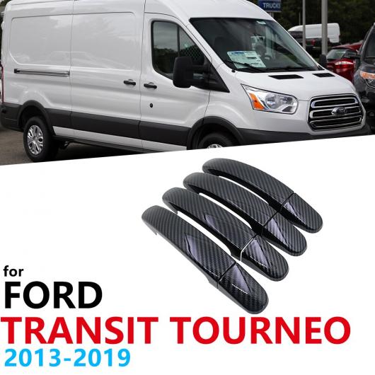 光沢ブラック カーボンファイバー ドア ハンドル カバー ドア 保護 適用: フォード/FORD トランジット トルネオ MK4 2013〜2019 ステッカー 2014 AL-NN-2669 AL 10,749円