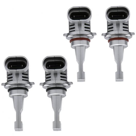 4ピース 9005 9006 LED ヘッドライト キット コンボ バルブ 6500K ハイ ロー ビーム スーパー ホワイト AL-NN-3086 AL
