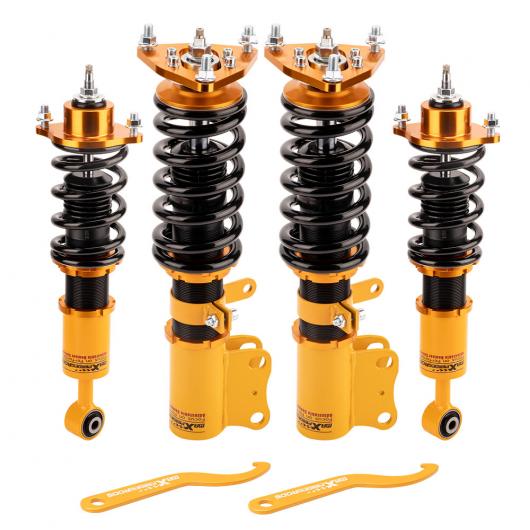 4ピース コイルオーバー コイル キット 適用: 三菱 ランサー CY2A 2008-2015 調整可能 ダンパー AL-NN-3102 AL