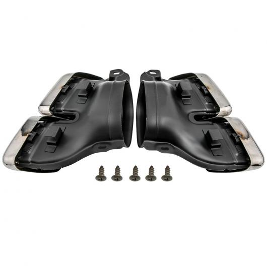 リア 左 右 エキゾースト トリム テール パイプ スクエア ベゼル クローム 適用: メルセデス W222 W212 E63 S65 AL-NN-3688 AL