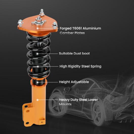 コイルオーバー ロアリング キット 適用: 三菱 ギャラン/LEGNUM 2.5L 1999-2003 ショック ストラット AL-NN-3840 ALの通販は