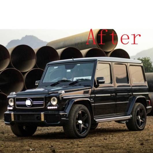 Gクラス W463 G63 ボディ キット 適用: W463 G350 G400 G540 G55 G63 フル セット PP 素材 フロント バンパー グリル オーバー フェンダー 1990-2018 ブラック AL-NN-5314 AL