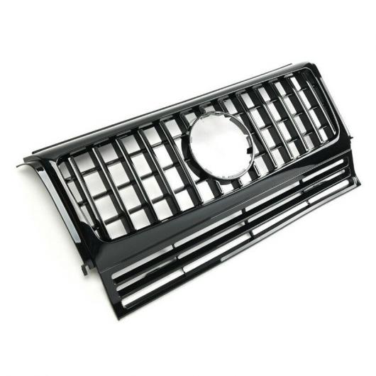 W463 フロント グリル 適用: メルセデス・ベンツ Gクラス W463 2009-2017 フロント バンパー ミドル グリル ブラック・シルバー AL-NN-5364 AL_2